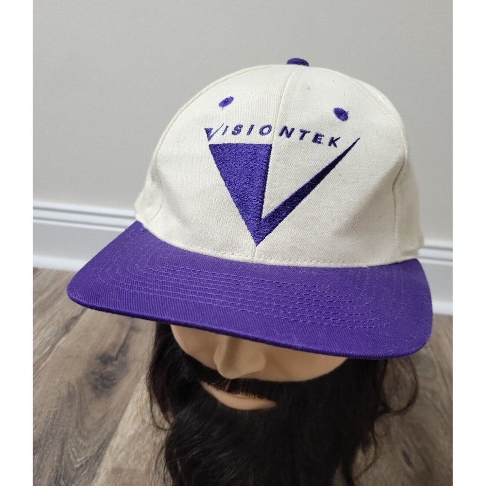 Vintage Visiontek Max Your Ram Baseball Cap Leather Strap Back One Size Cotton